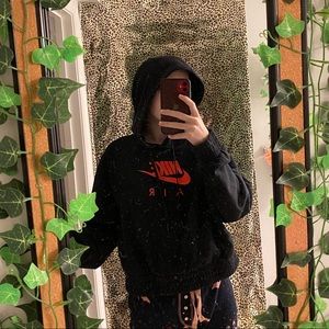 Nike cropped swoosh hoodie